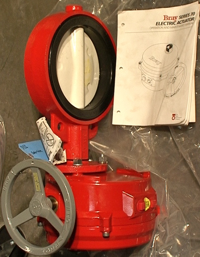 Bray Series 70 Electric Actuator & 8" butterfly valve