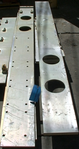 1/2 by 10 by 116" Aluminum plate strip with 2 7" holes & 3 stud
