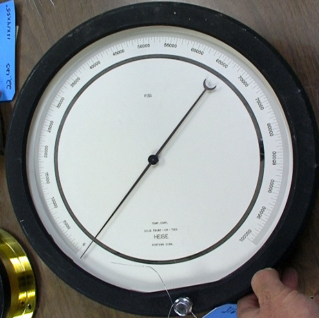12" dial HEISE 100,000 PSI Pressure Gauge - Click Image to Close