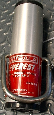 BH/SALA Everest Fall Arrest Device C 6006 MK2 Model # EN353-2 - Click Image to Close