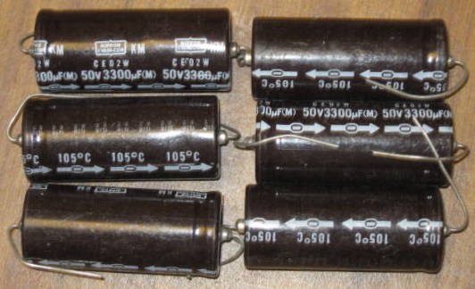 Lot of 24 Nippon Chemi-Com 3300 uf 50V Electrolytic Capacitors
