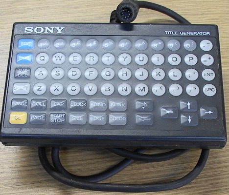 Sony Video Title Generator TGR-750 - Click Image to Close
