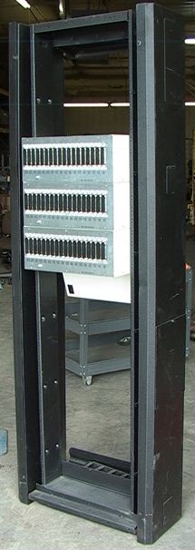 Eclipse Siecor Corning Cable Systems 81" tall 19" Rack + 3 panel