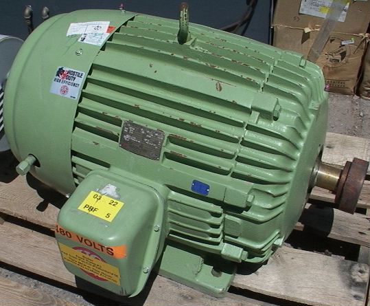 75 Horsepower TEFC Hostile Duty High Efficiency Electric Motor - Click Image to Close