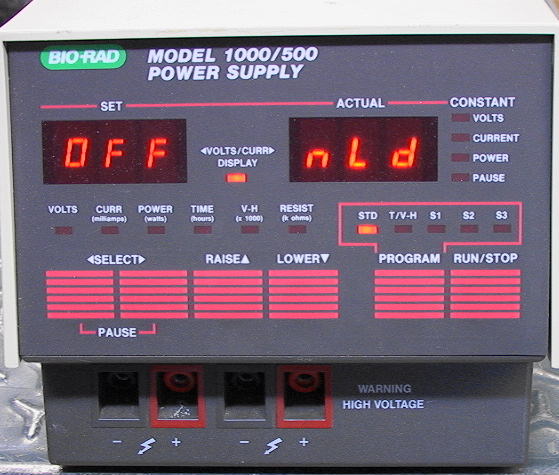 BIO-RAD Model 1000/500 High volt DC Power Supply up to 1450 watt - Click Image to Close