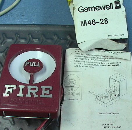 Gamewell M46-28 Fire Alarm Pull Handle - Click Image to Close