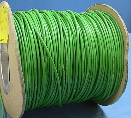 500' Spool Size # Gauge 12 Tubing PVC Green 300 Volt High Temp