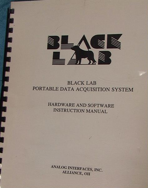 Black Lab Manual Portable Data Acquisition System Manual